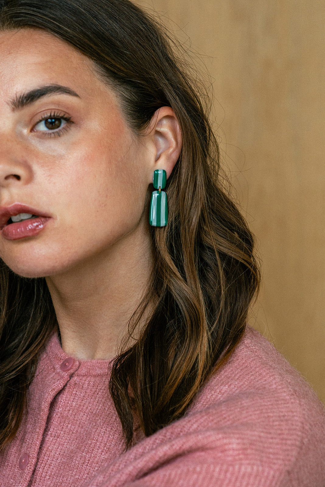 Earrings Julia - Emerald / Sea
