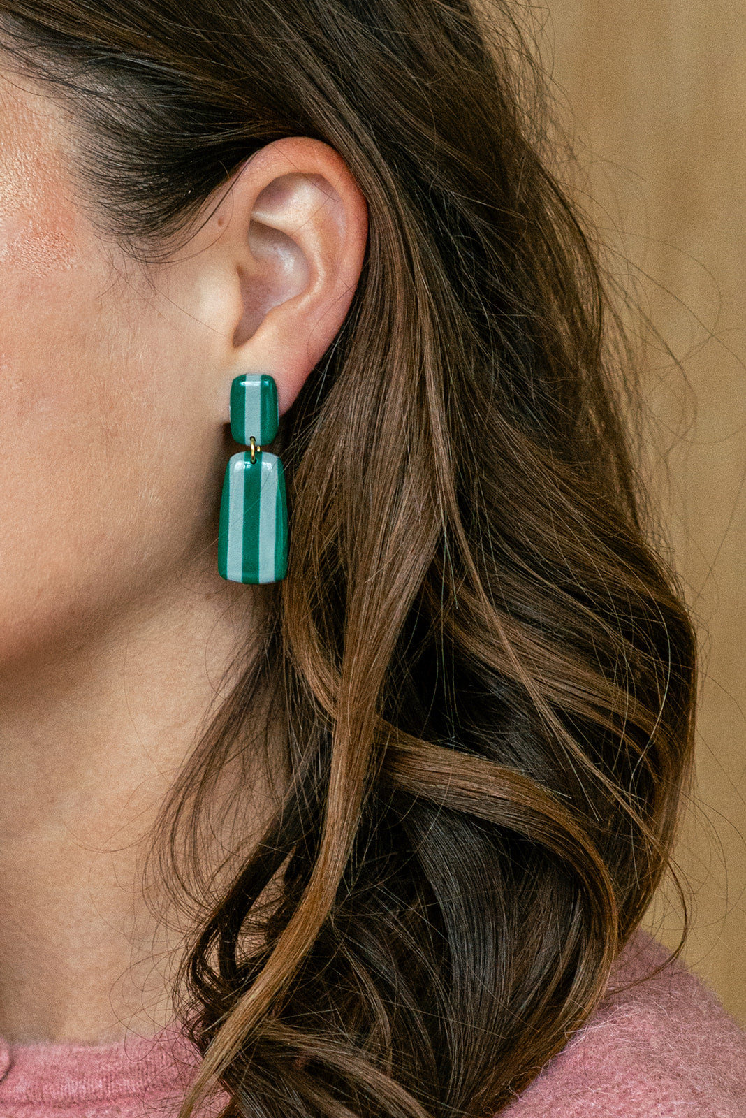 Earrings Julia - Emerald / Sea
