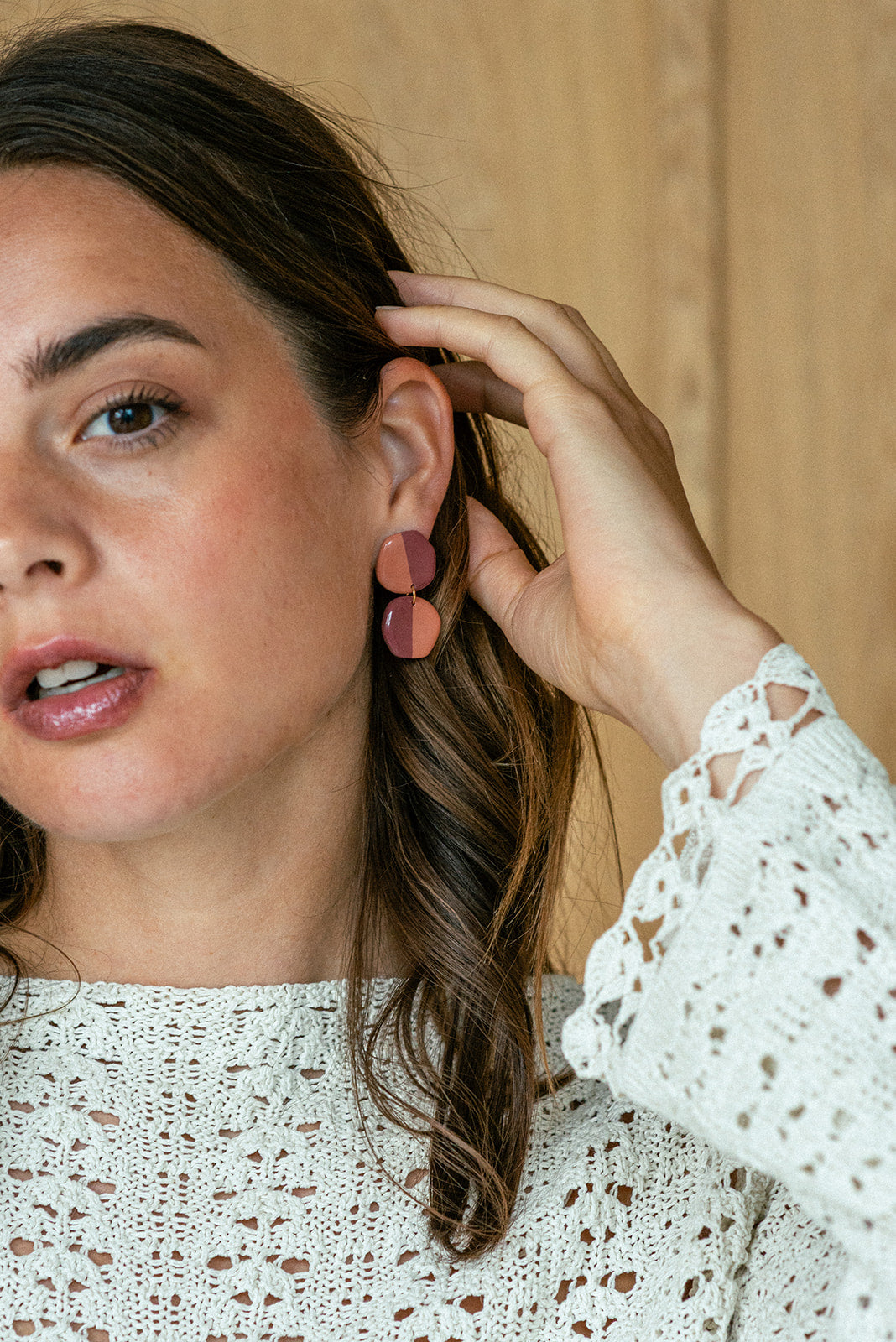 Earrings Doris - Guave / Mauve