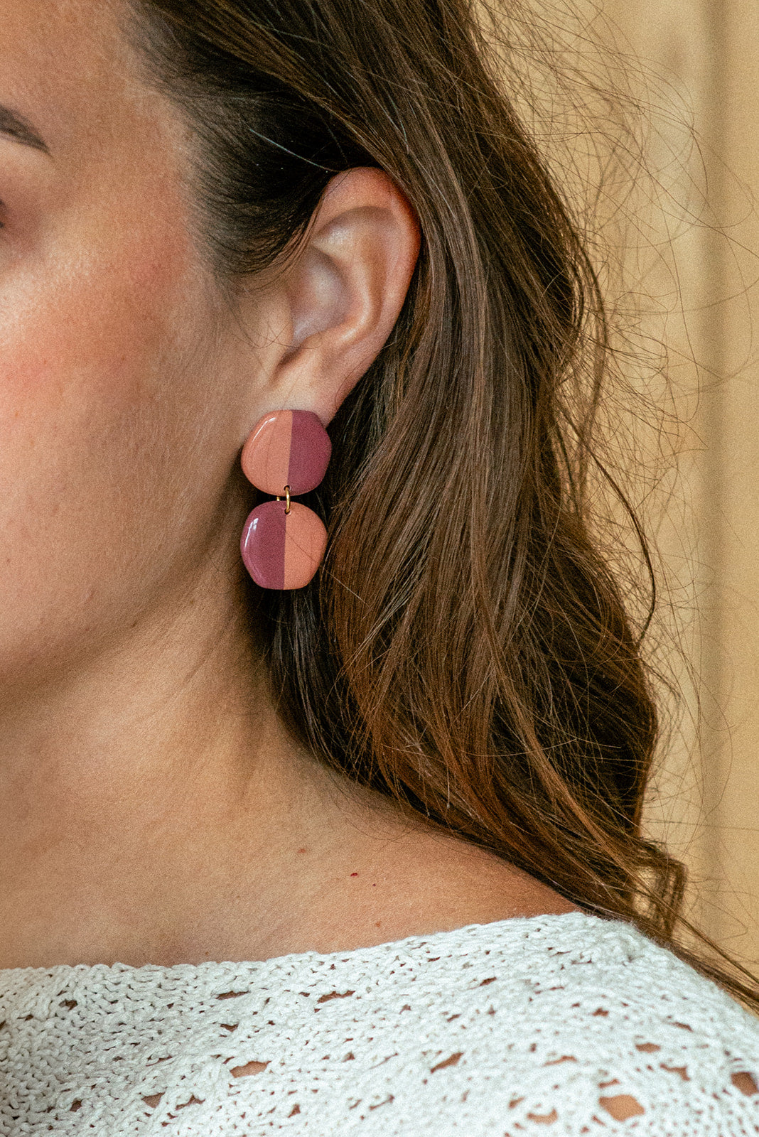 Earrings Doris - Guave / Mauve