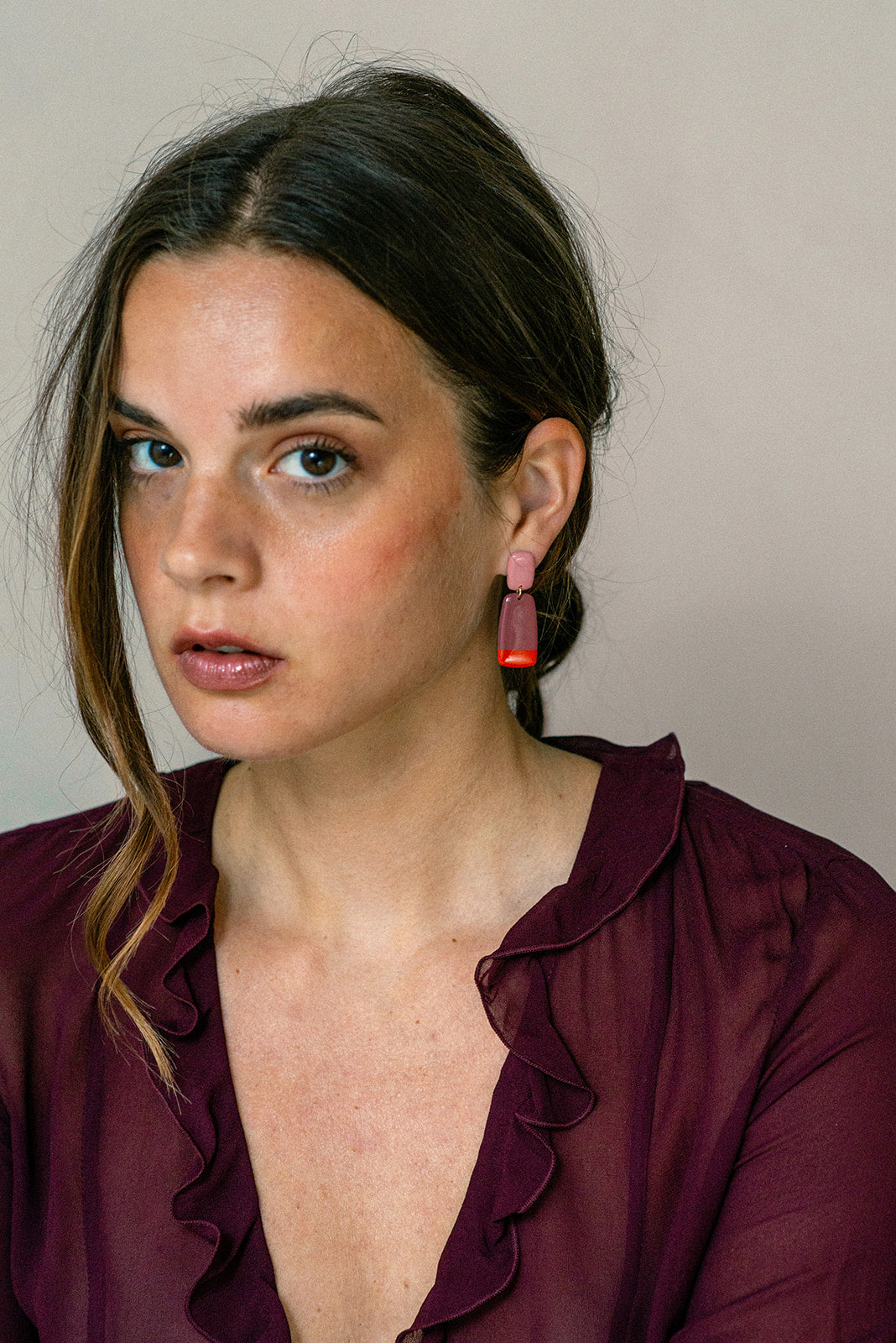 Earrings Juna - Bloom / Mauve / Sunset