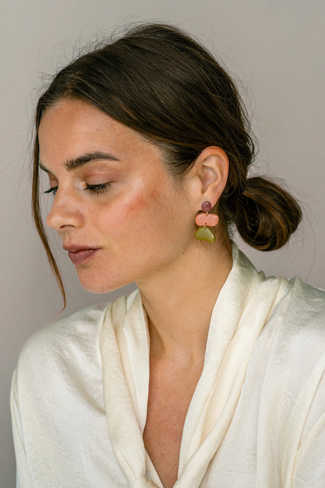 Earrings Jolene - Mauve / Guave / Moss