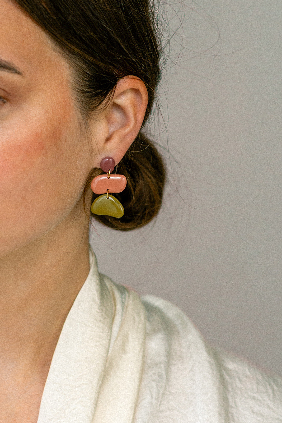 Earrings Jolene - Mauve / Guave / Moss