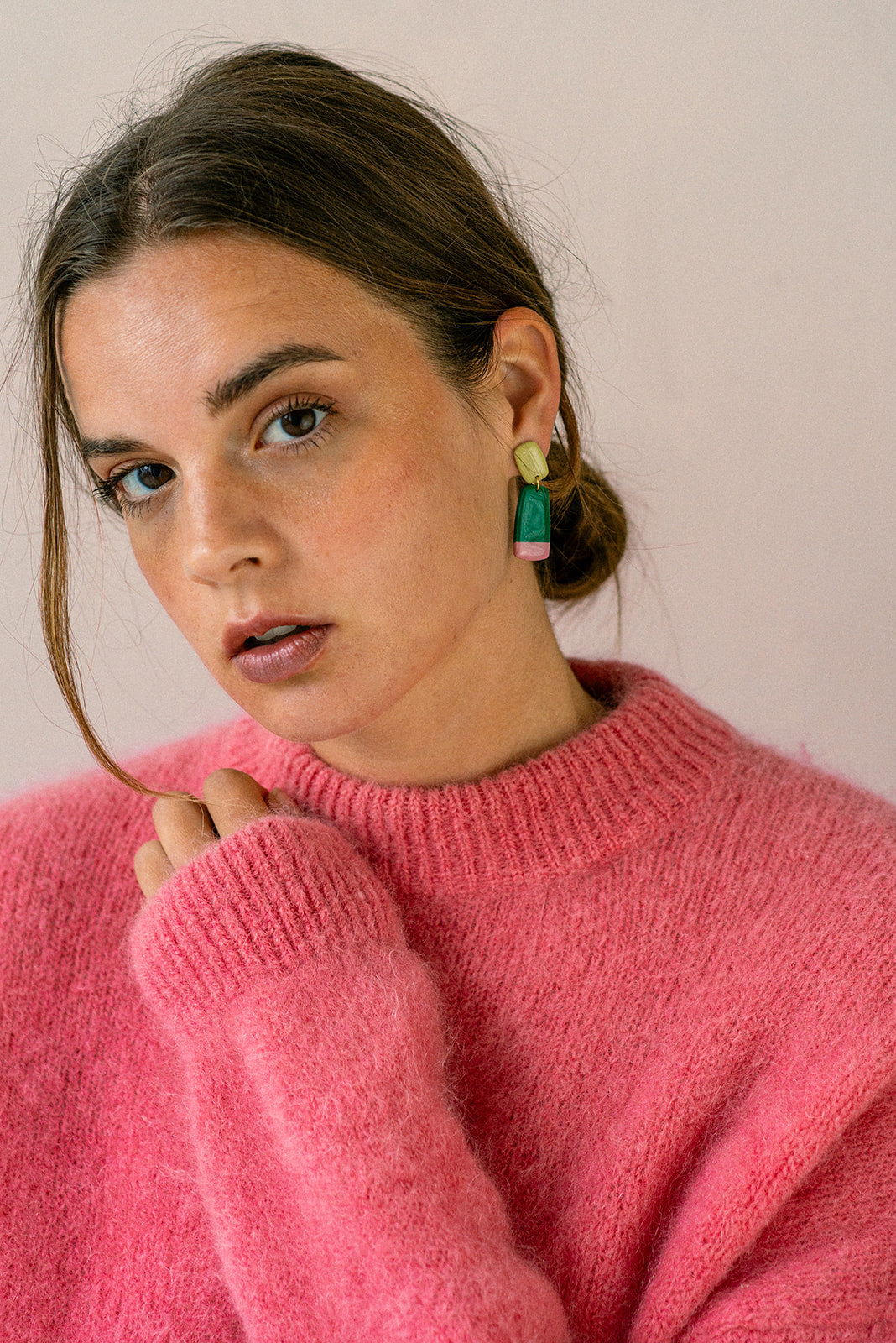 Earrings Juna - Avocado / Emerald / Bloom