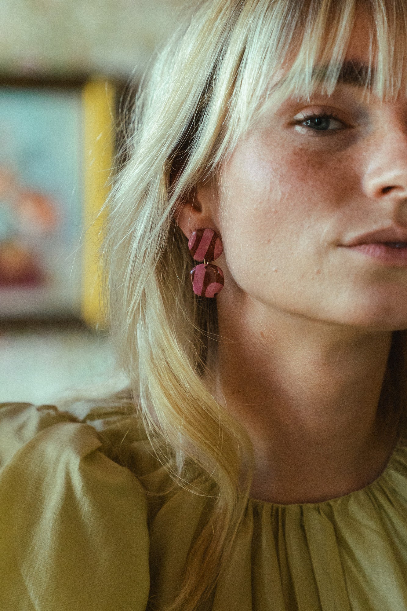 Earrings Doris - Rose / Burgundy