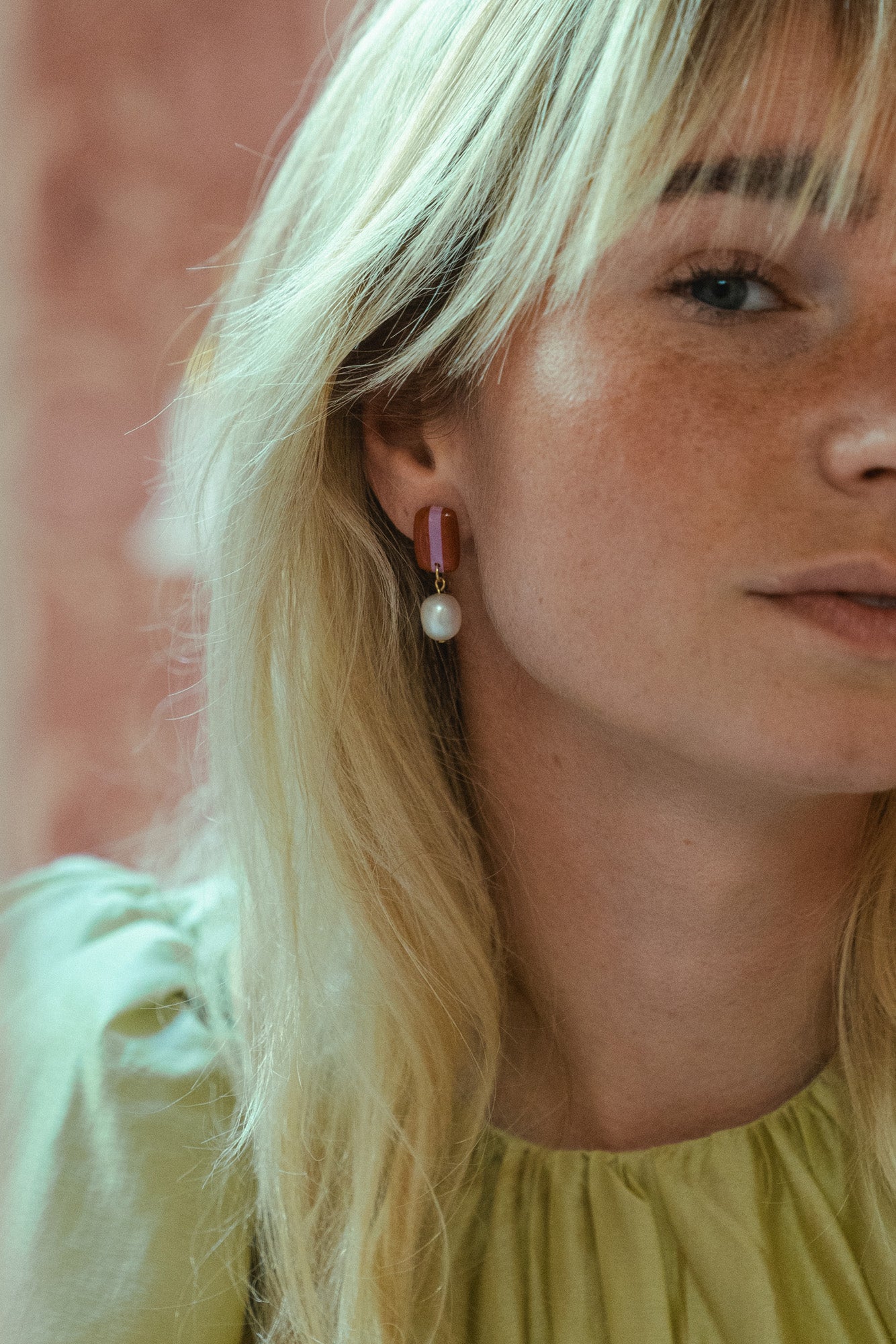 Earrings Isabella - Red / Lavender