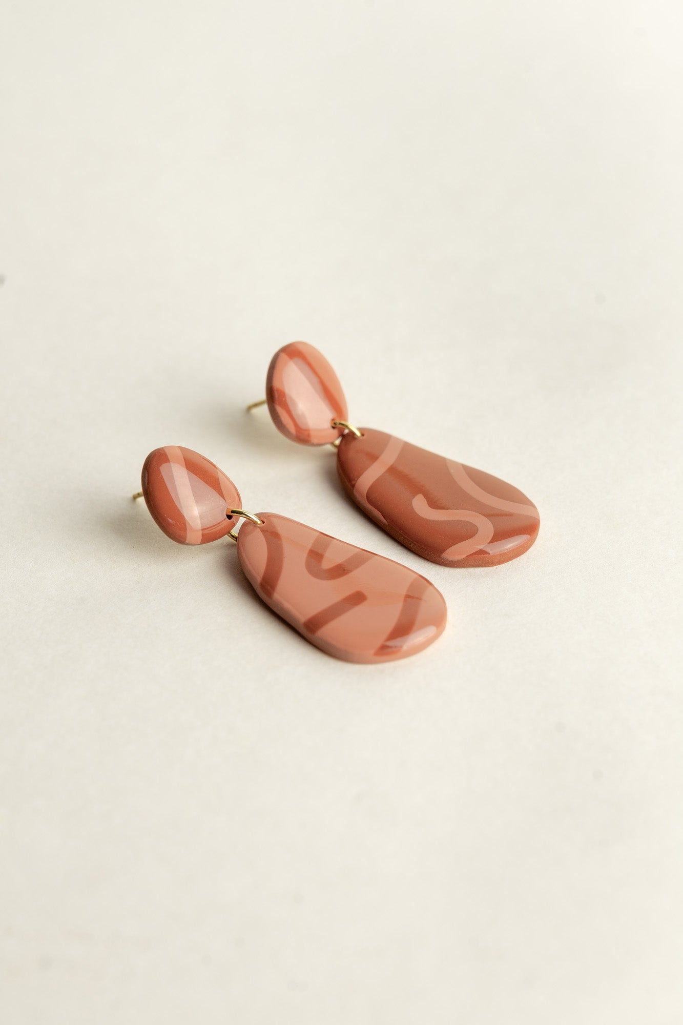 Earrings Ivy - Amber / Guave