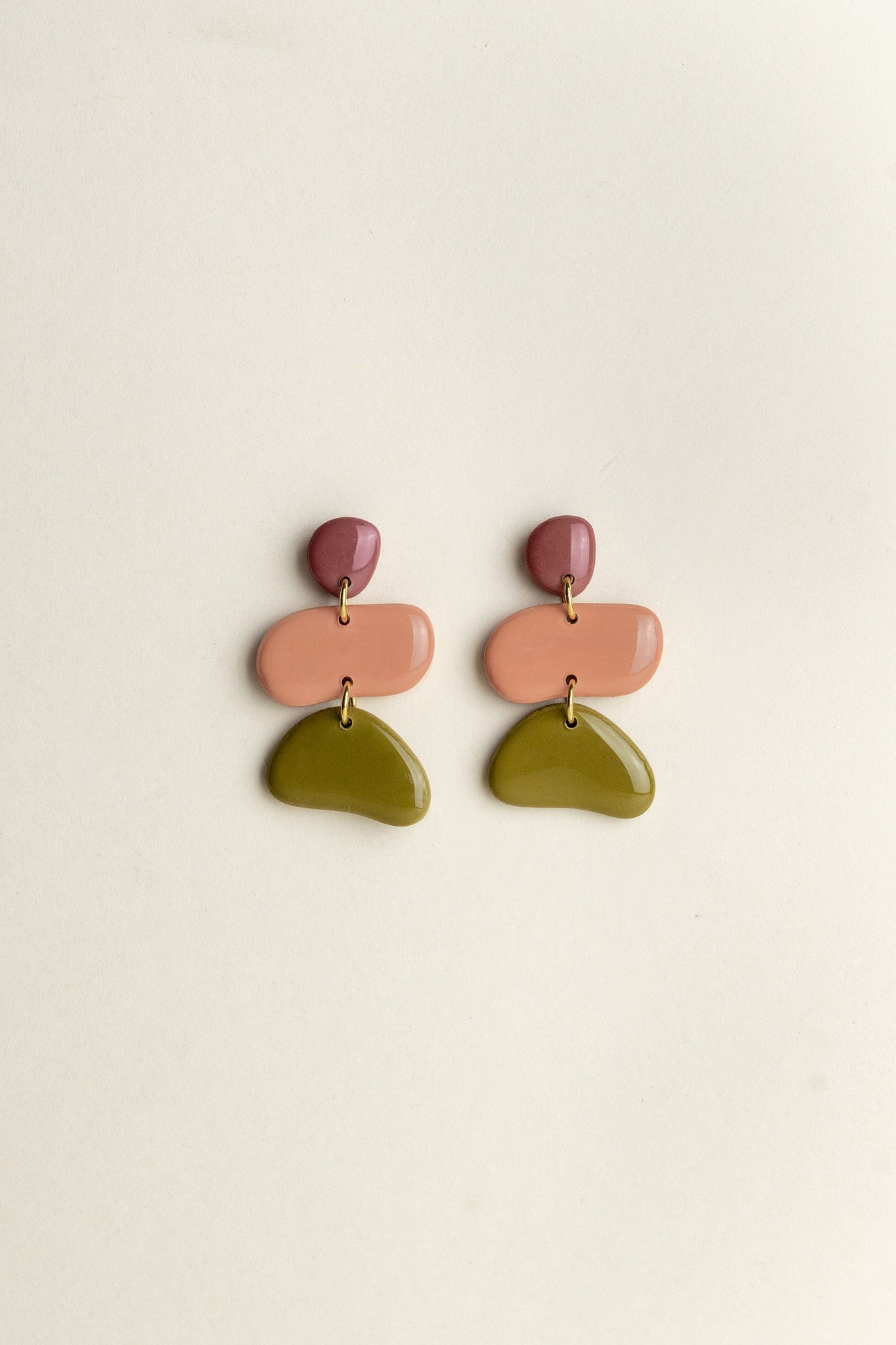 Earrings Jolene - Mauve / Guave / Moss