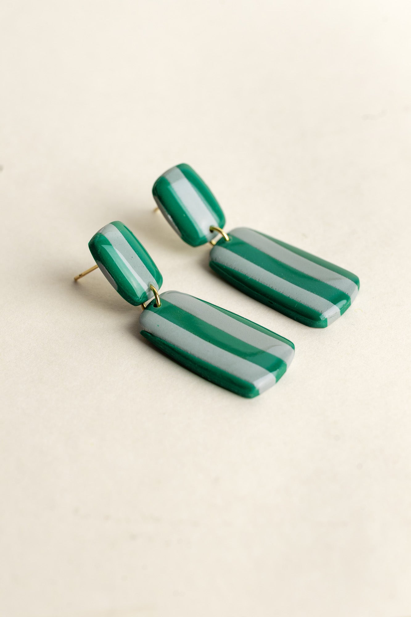 Earrings Julia - Emerald / Sea