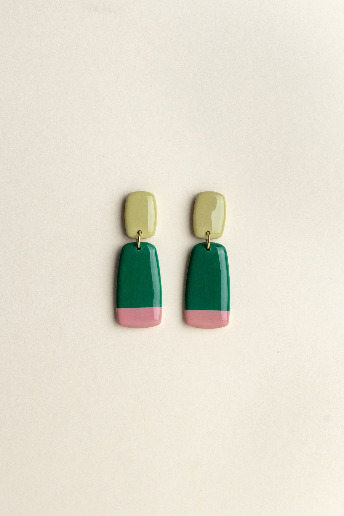 Earrings Juna - Avocado / Emerald / Bloom