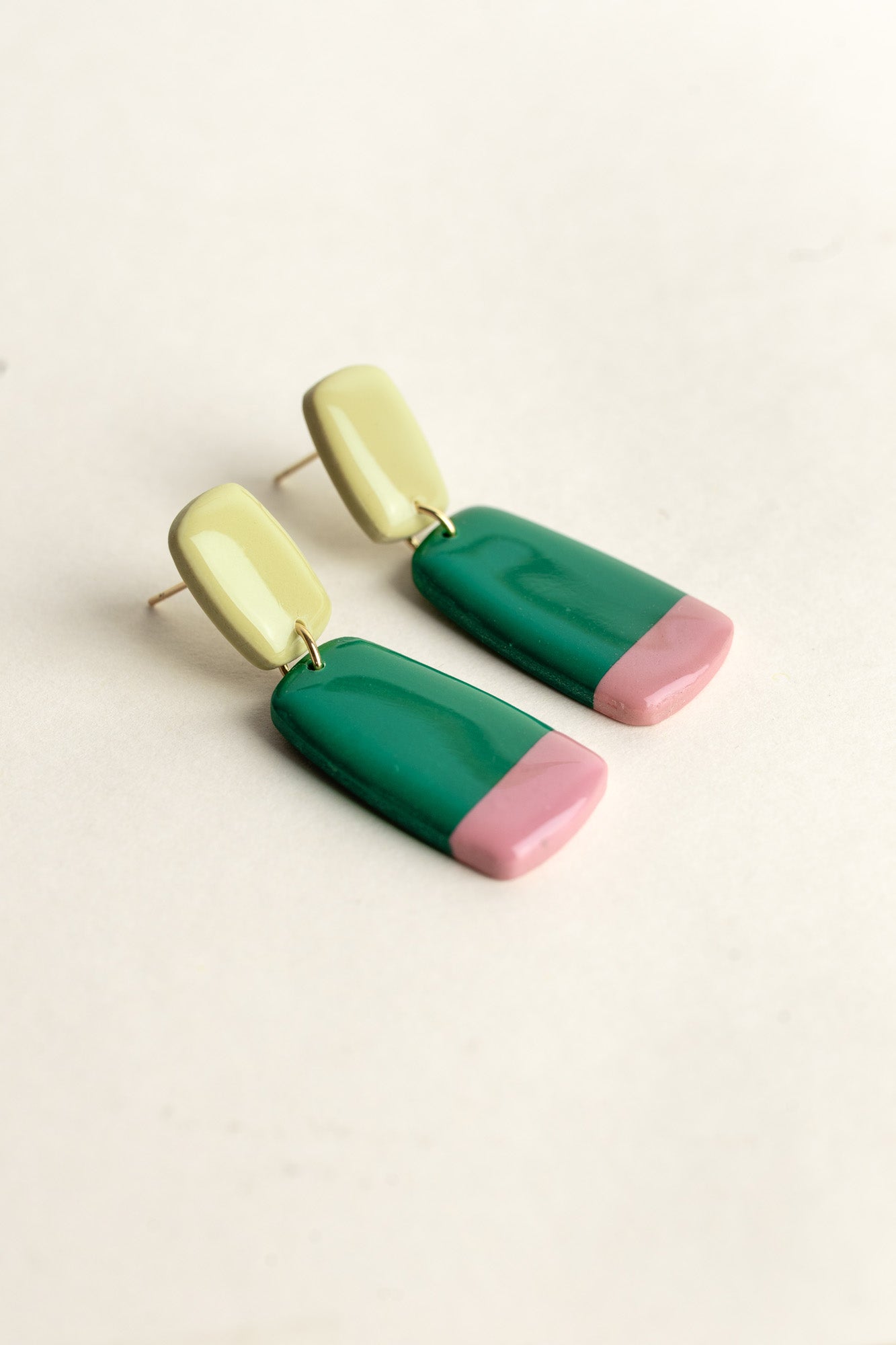 Earrings Juna - Avocado / Emerald / Bloom