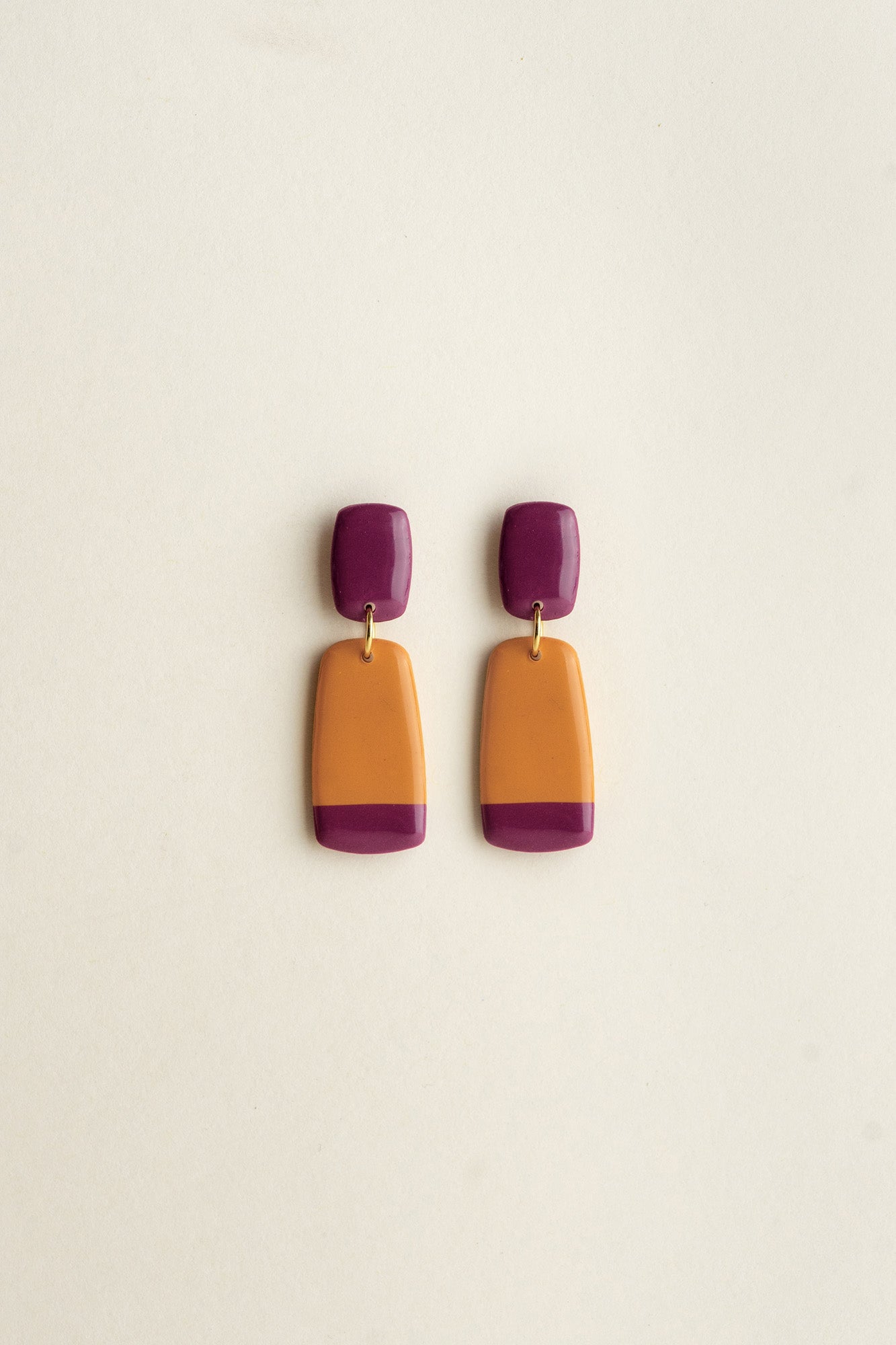 Earrings Juna - Orange / Purple