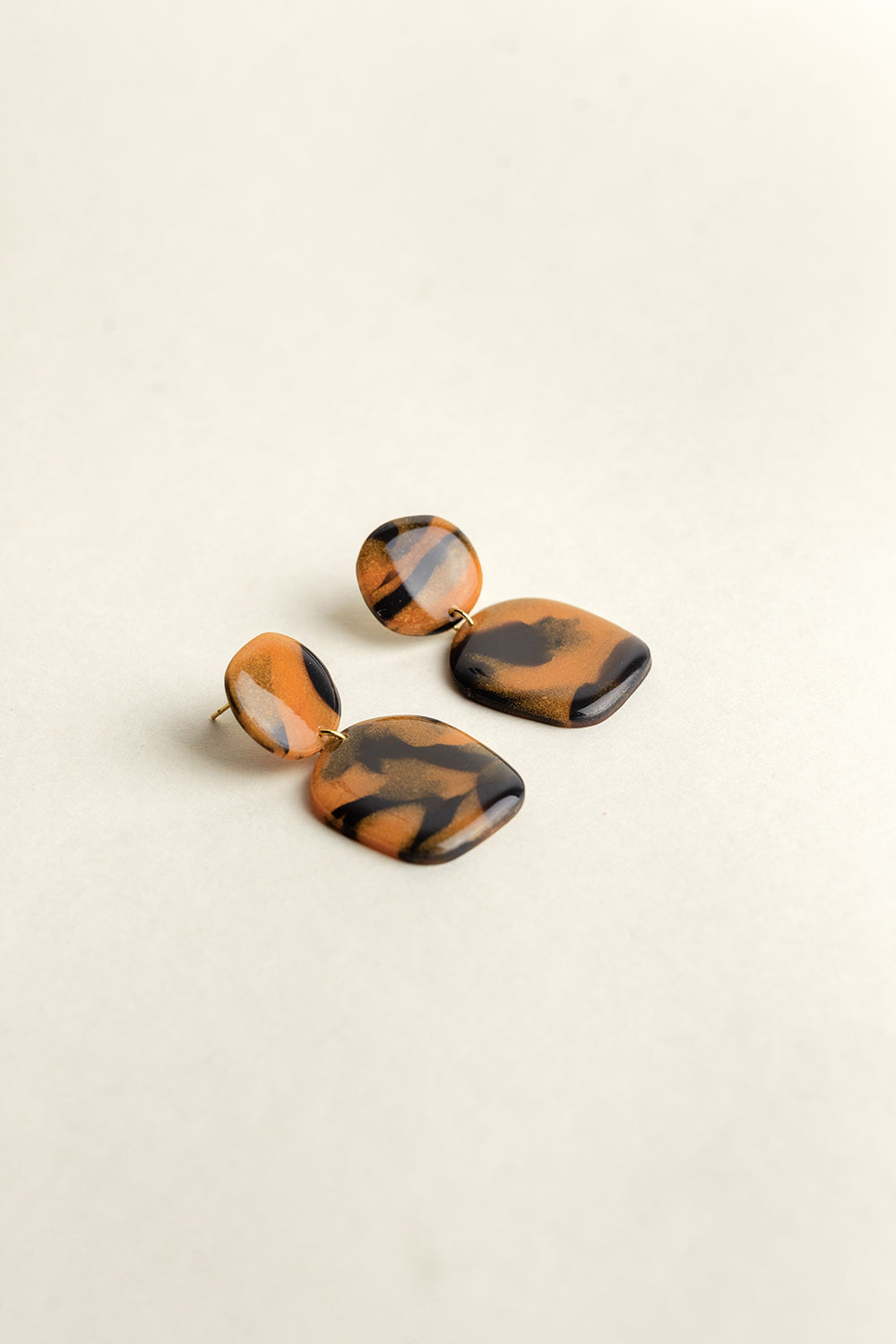 Earrings Nina - Tortoise Amber