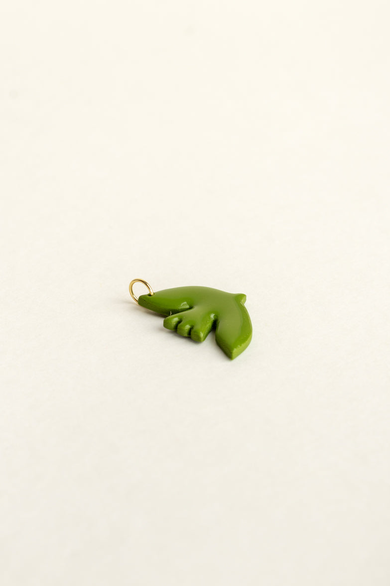 Bird Pendant Paloma - Olive green