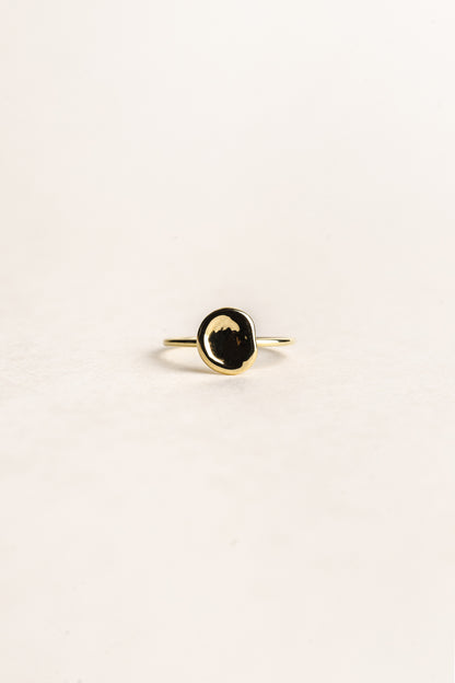 Organische Ring Pebble - 14k goud