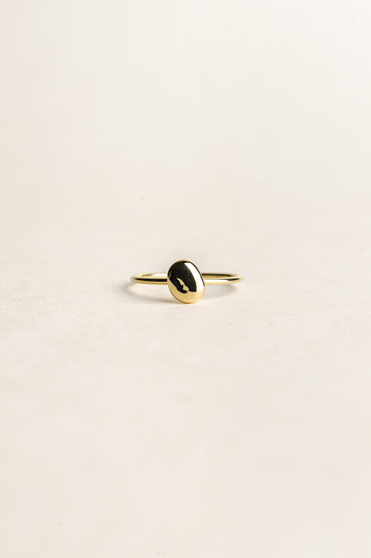 Organische Ring Pebble - 14k goud