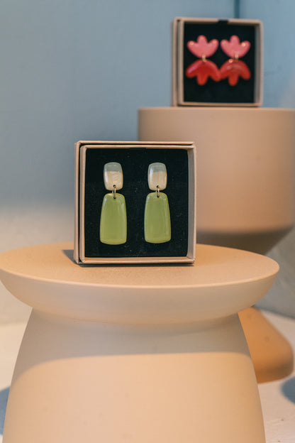 Earrings Juna - Sage / Sand