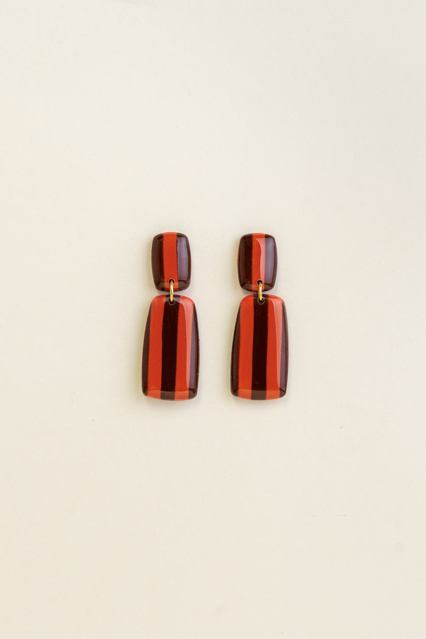 Earrings Julia - Brown / Sunset