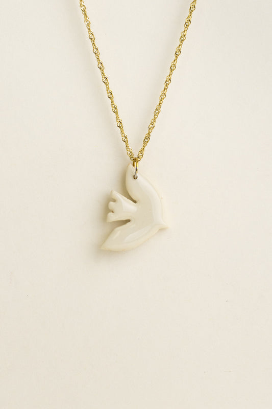 Bird Pendant Paloma - Ivory