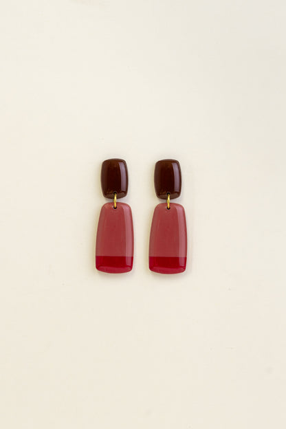 Earrings Juna - Brown / Rosewood / Cherry