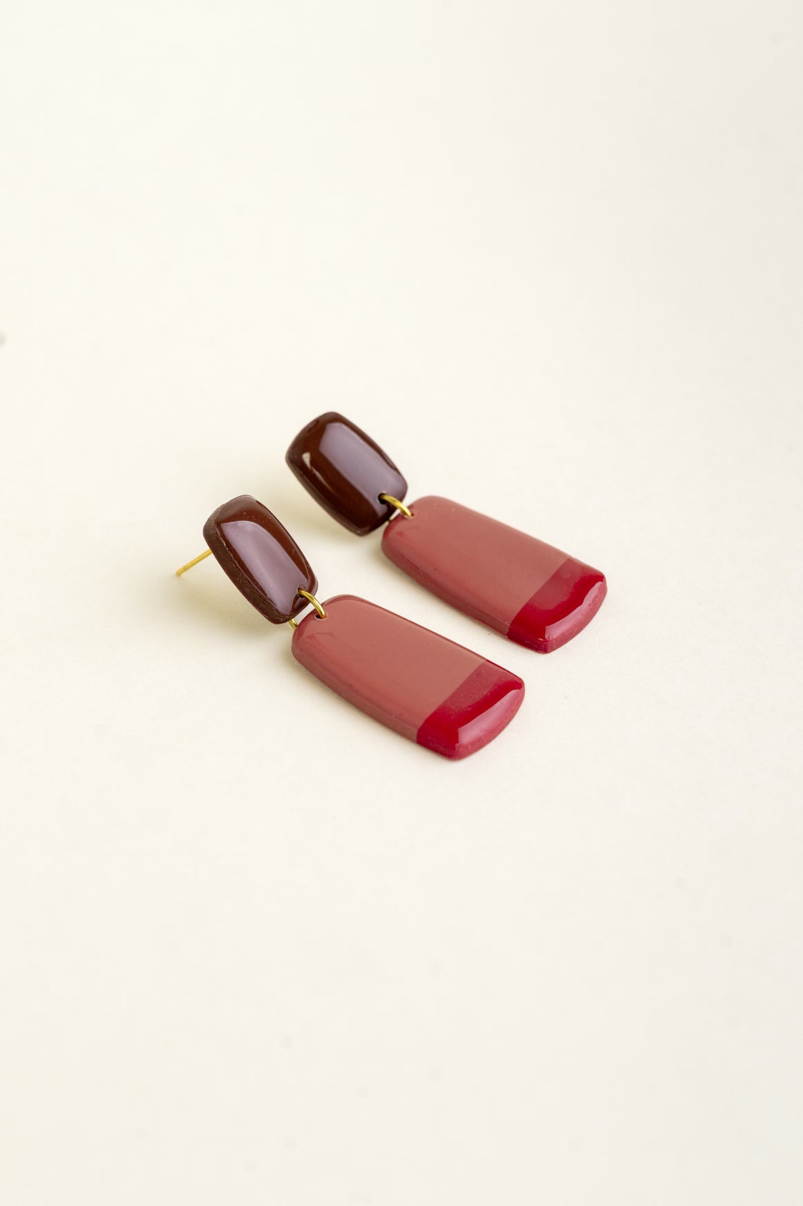 Earrings Juna - Brown / Rosewood / Cherry