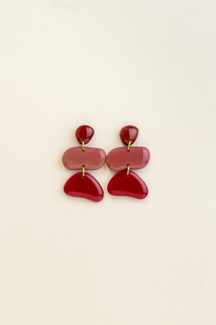 Earrings Jolene - Burgundy / Rosewood / Cherry