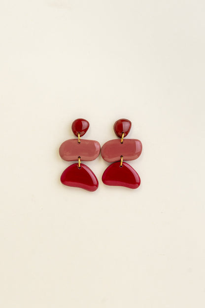 Earrings Jolene - Burgundy / Rosewood / Cherry