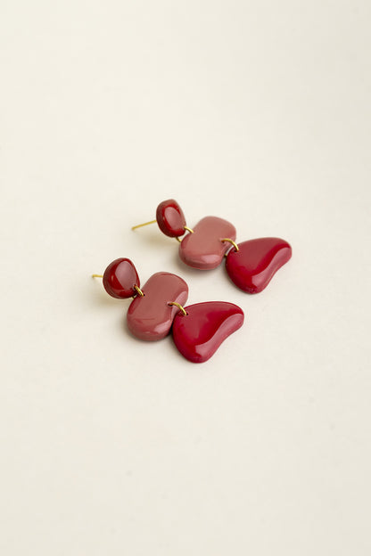 Earrings Jolene - Burgundy / Rosewood / Cherry