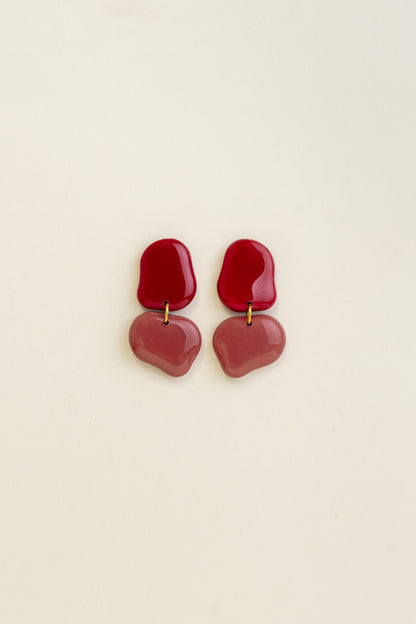 Earrings Lena - Cherry / Rosewood