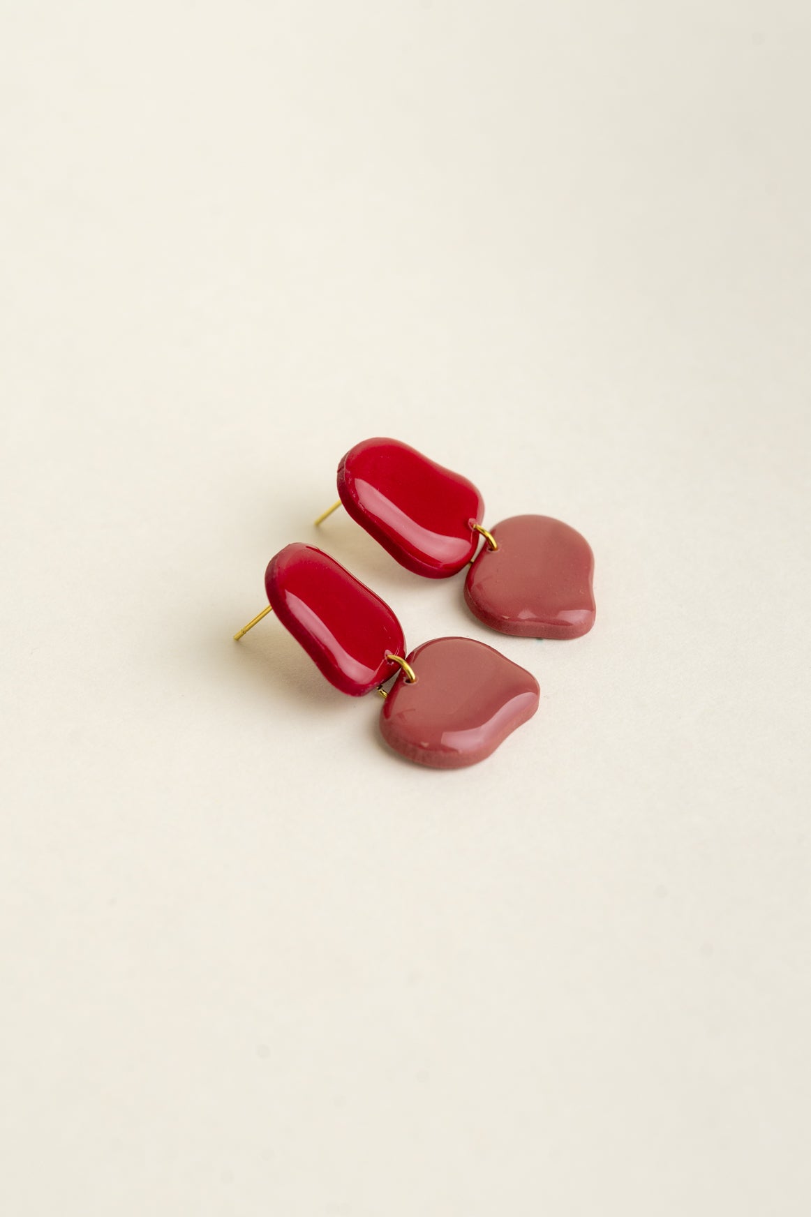 Earrings Lena - Cherry / Rosewood