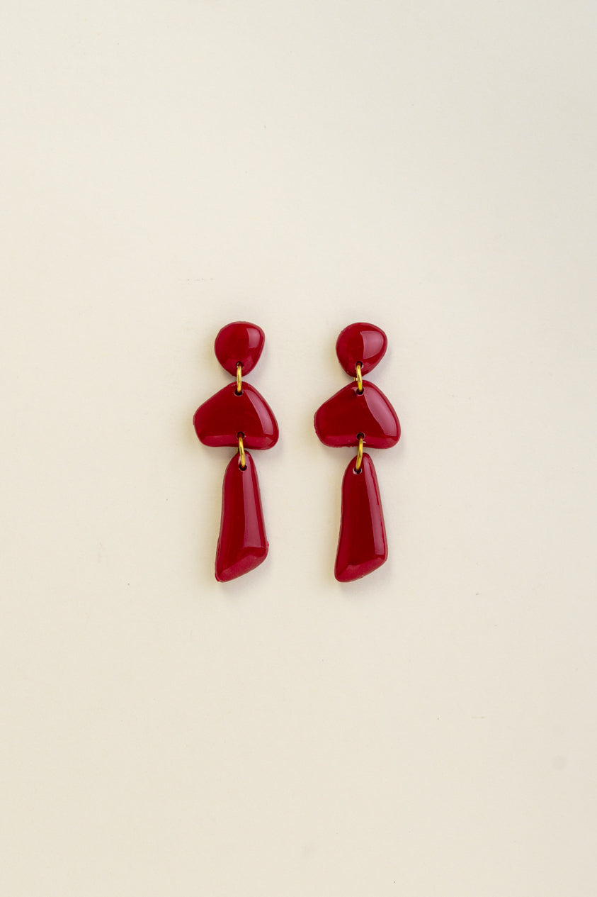 Earrings Luna - Cherry