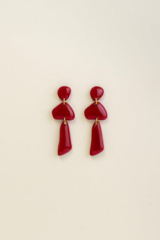 Earrings Luna - Cherry