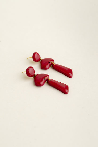 Earrings Luna - Cherry
