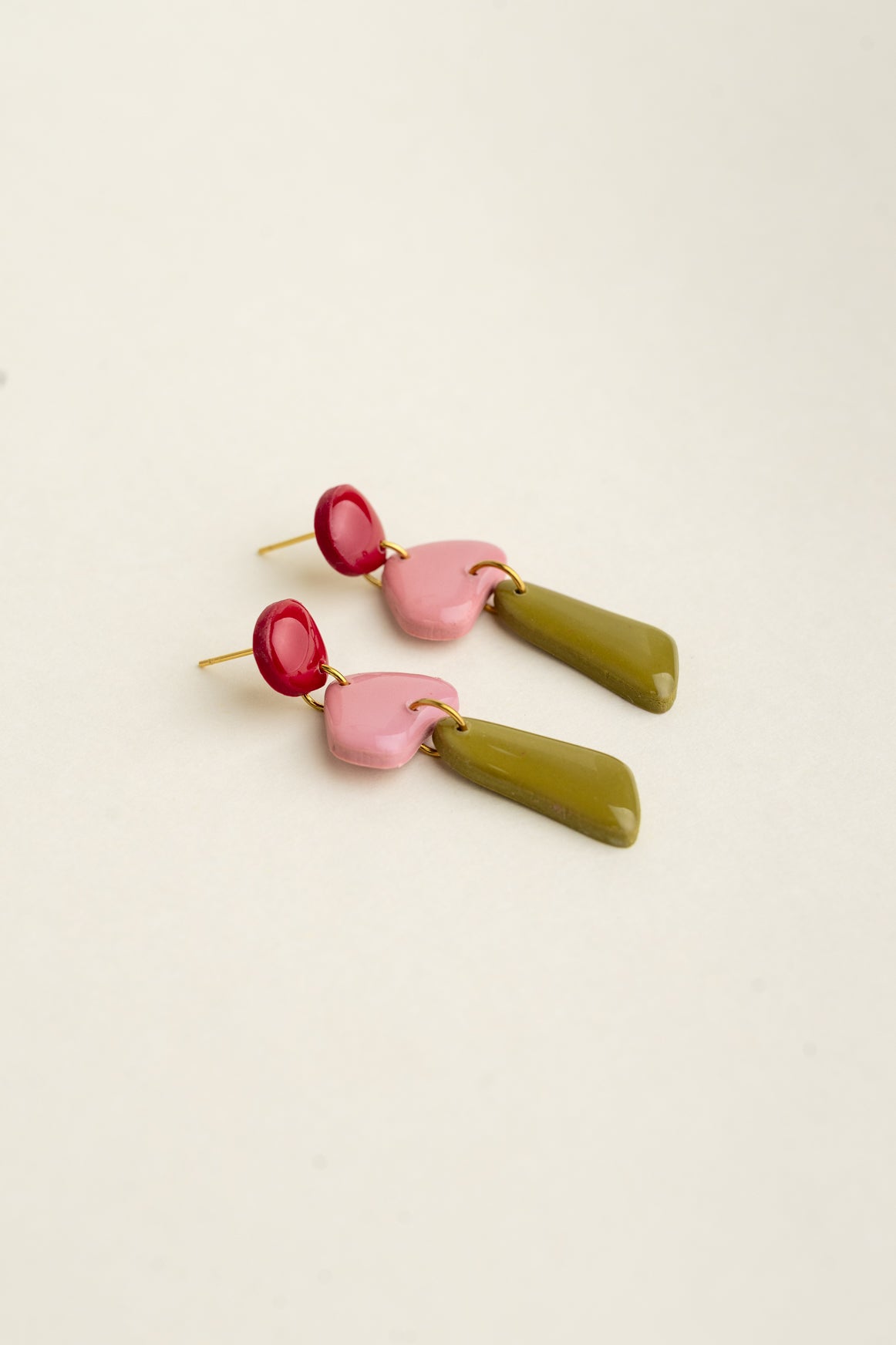 Earrings Luna - Cherry / Bloom / Moss