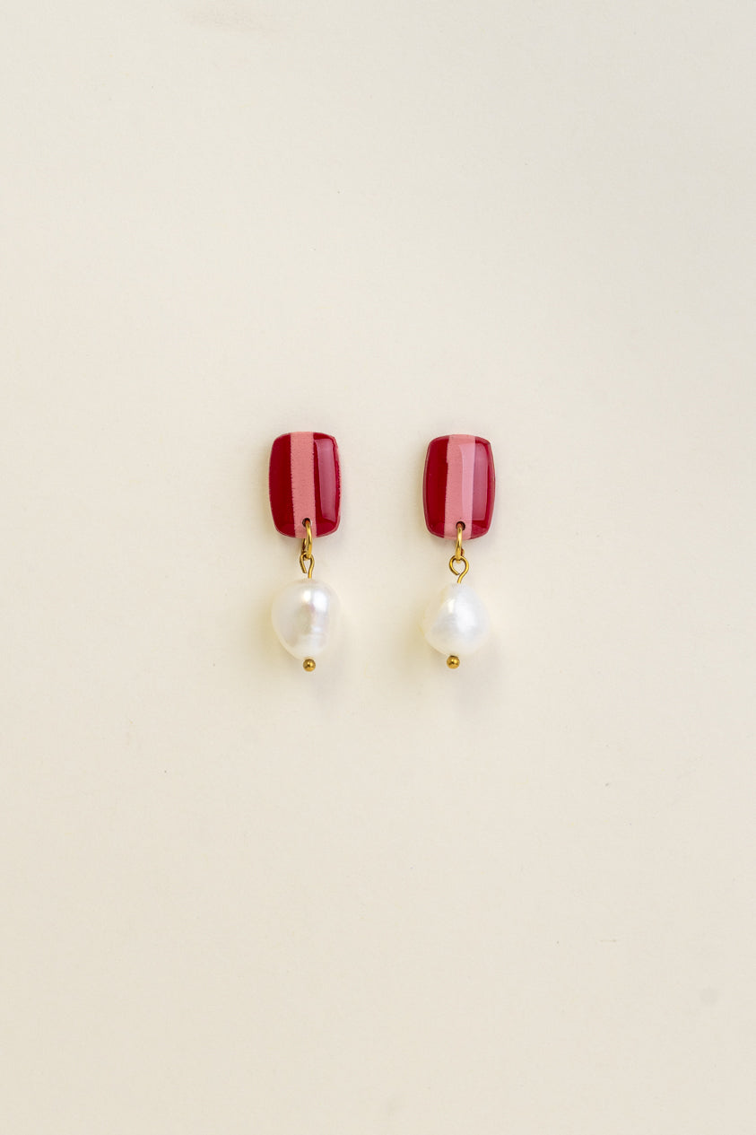 Earrings Isabella - Cherry / Rosewood
