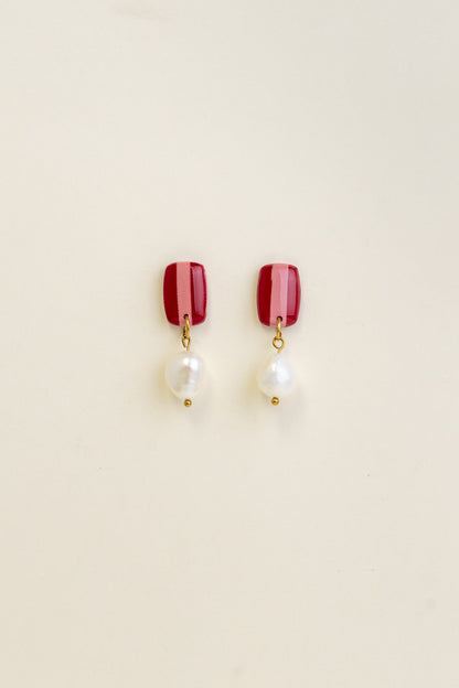 Earrings Isabella - Cherry / Rosewood