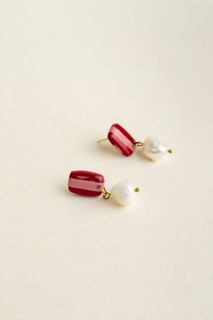 Earrings Isabella - Cherry / Rosewood