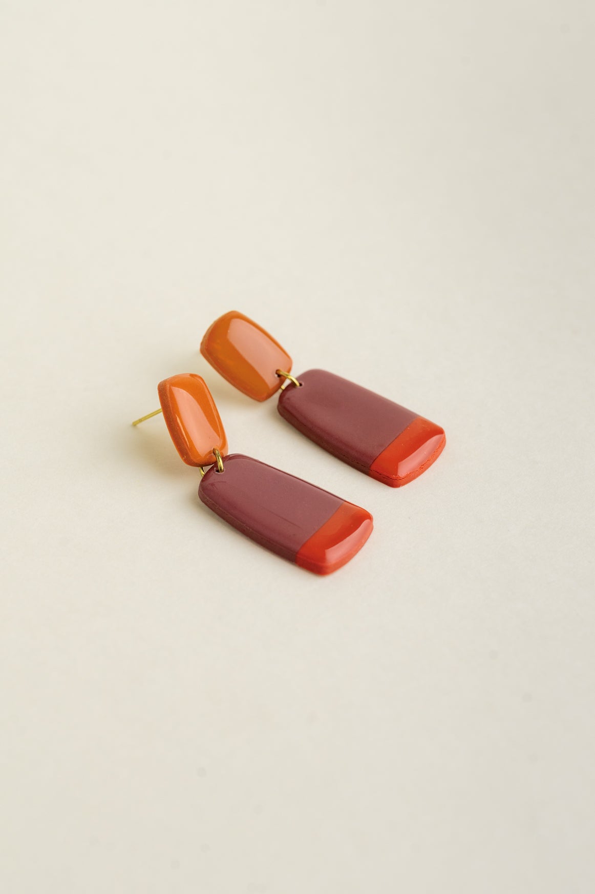 Earrings Juna - Tangerine / Mauve / Sunset