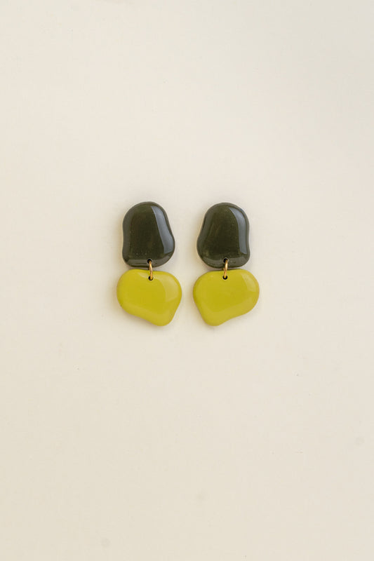 Earrings Lena - Forest / Lime