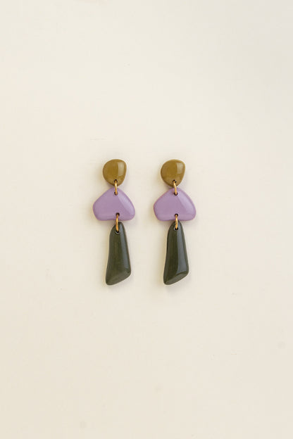 Earrings Luna - Moss / Lavender / Forest