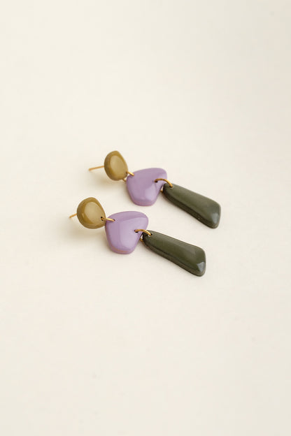 Earrings Luna - Moss / Lavender / Forest