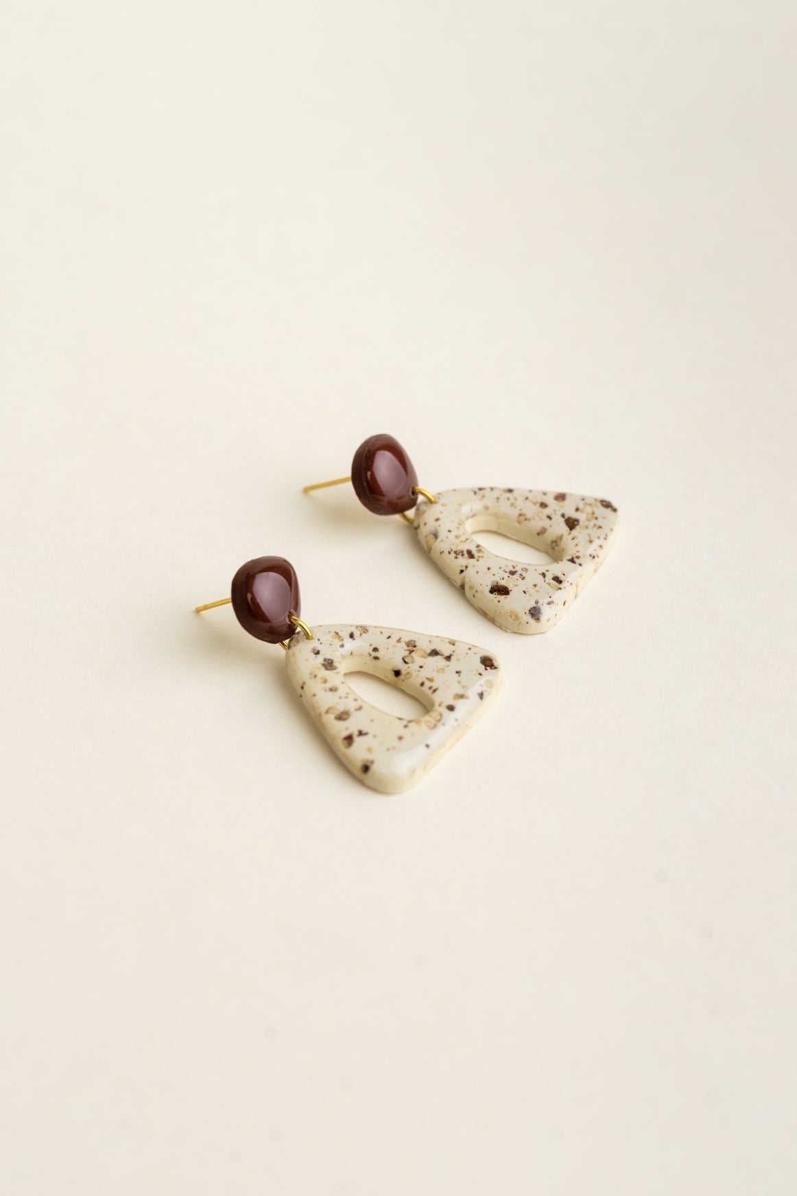 Earrings Nova - Brown / Ivory