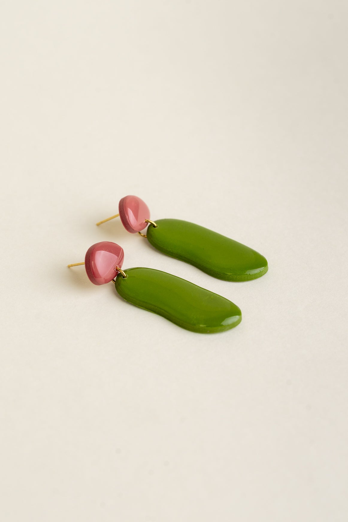 Earrings Nora - Rosewood / Olive
