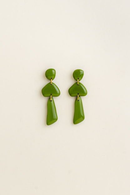 Earrings Luna - Olive