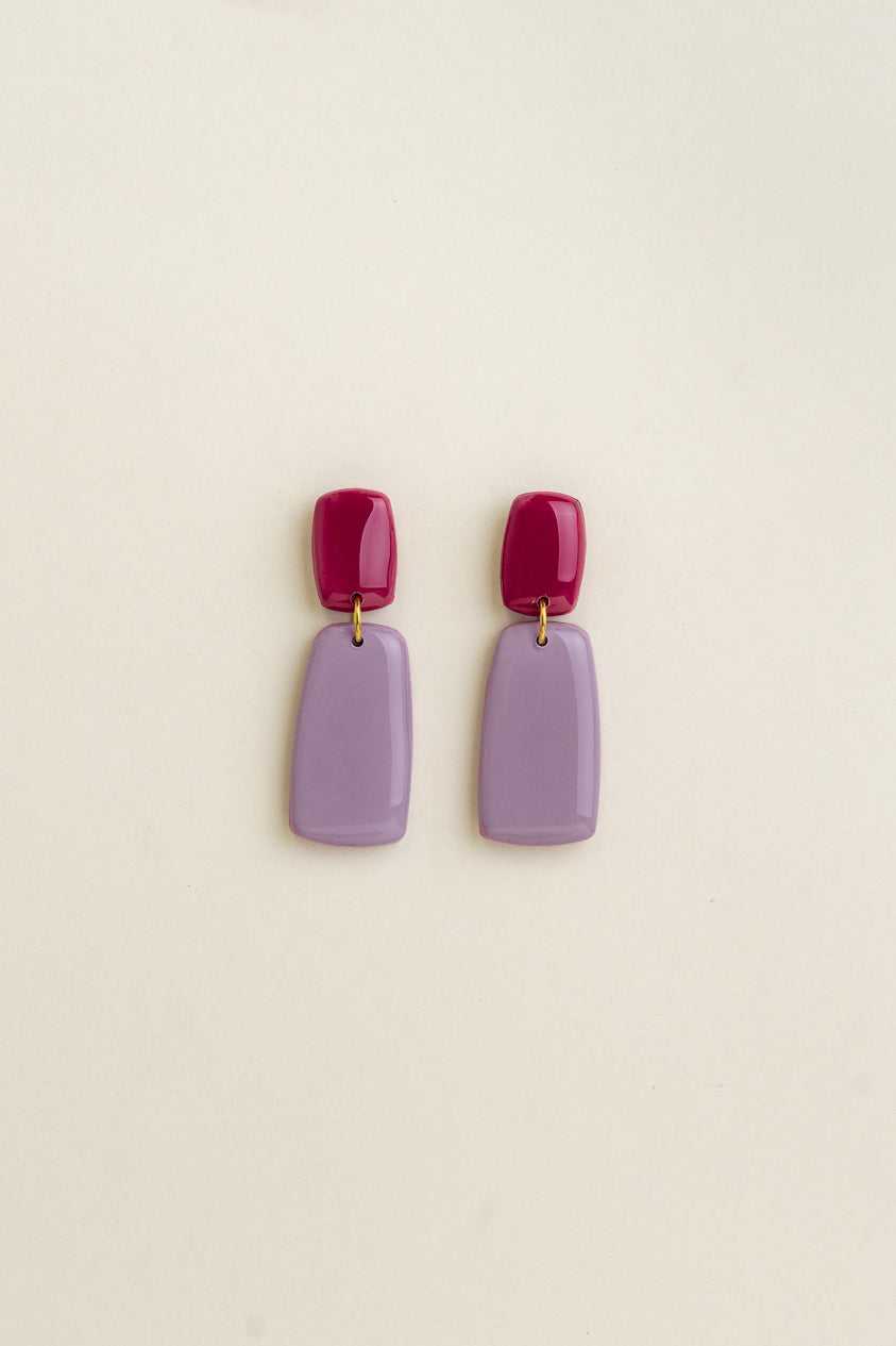 Earrings Juna - Berry / Lavender