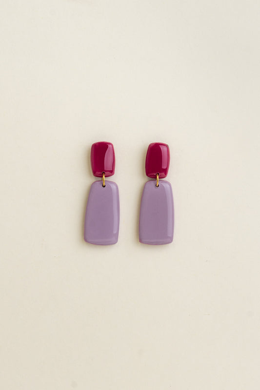 Earrings Juna - Berry / Lavender