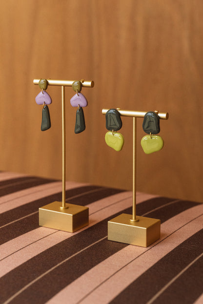 Earrings Luna - Moss / Lavender / Forest