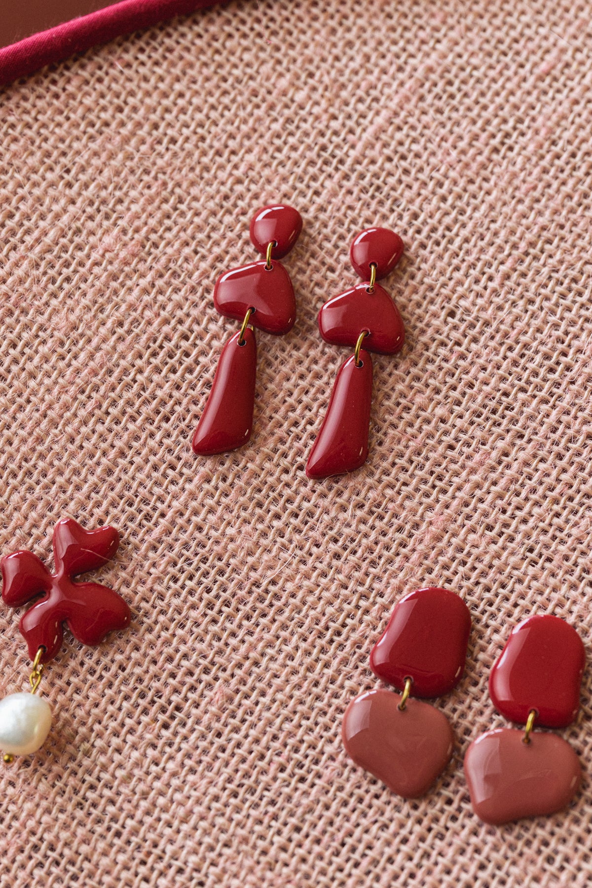 Earrings Luna - Cherry