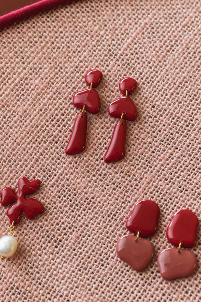 Earrings Luna - Cherry