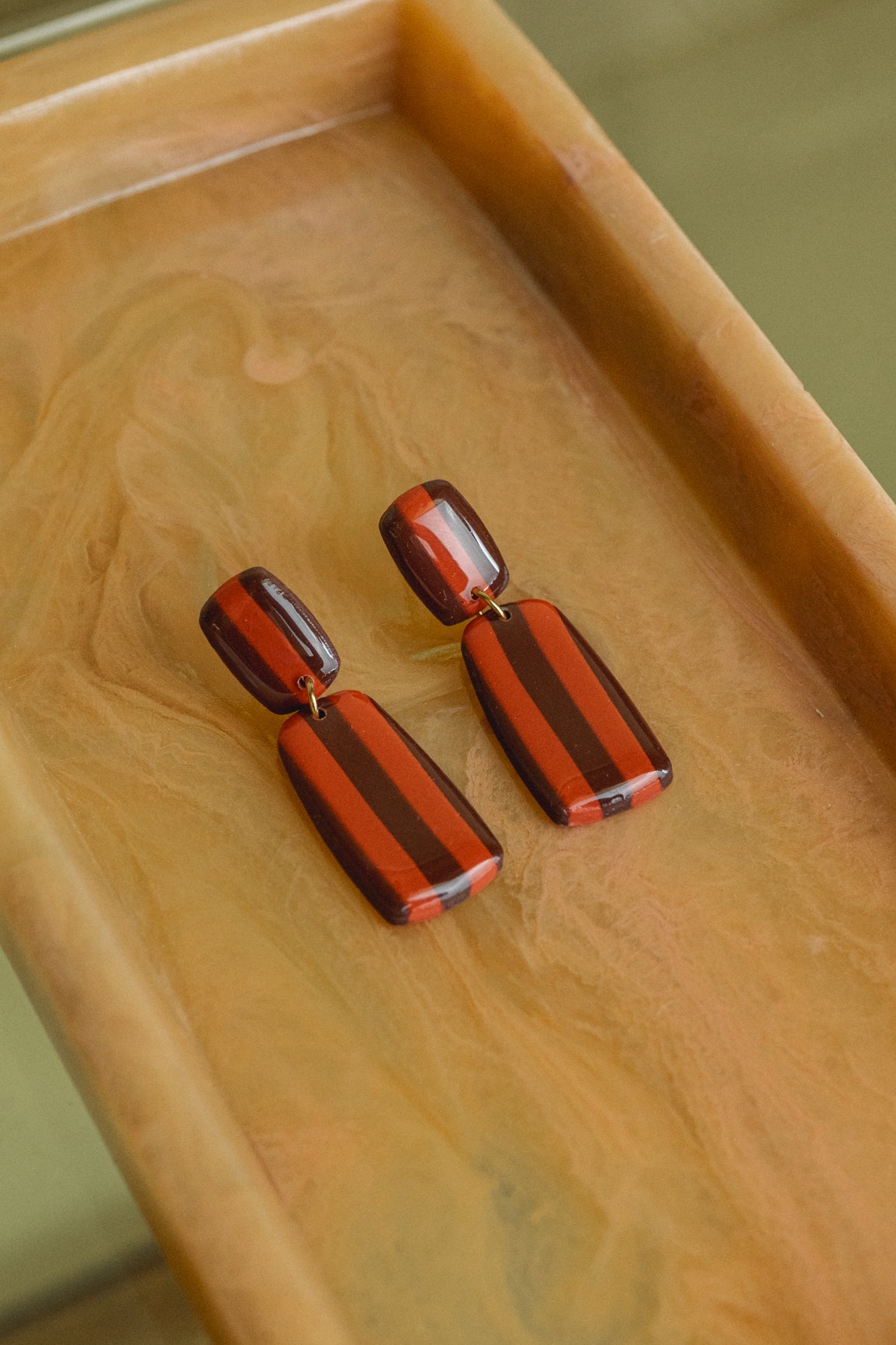 Earrings Julia - Brown / Sunset